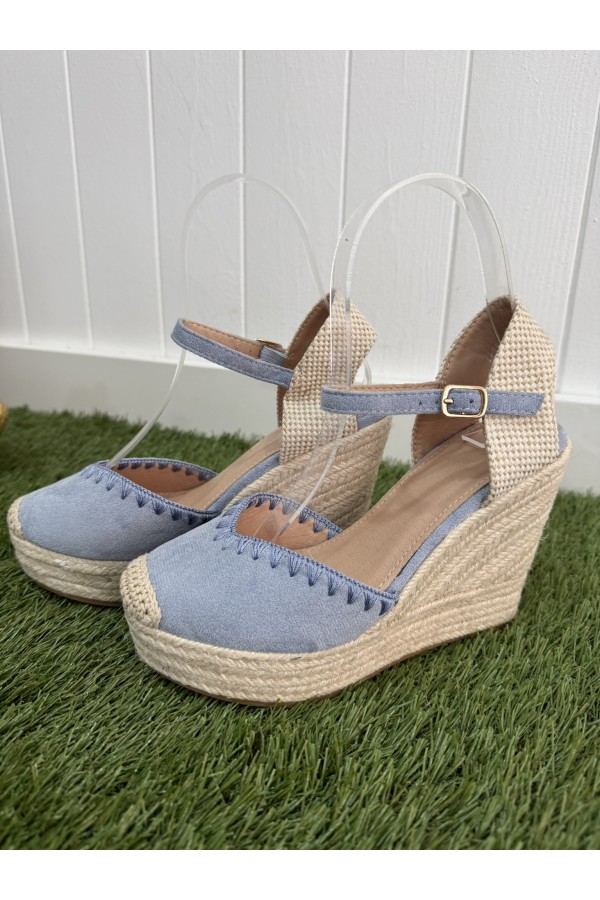 Cuñas Malaga Celeste. Cuñas. Tallas: 36, 37, 38, 39, 40, 41 | Bambalinas Closet