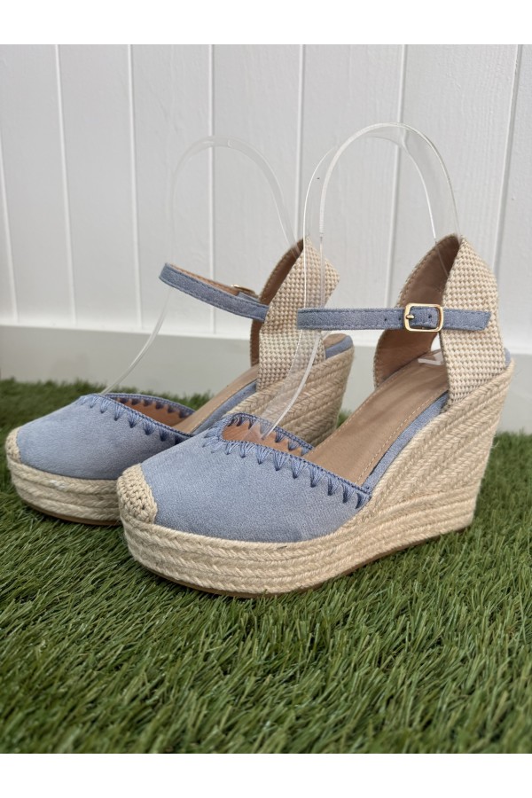 Cuñas Malaga Celeste. Cuñas. Tallas: 36, 37, 38, 39, 40, 41 | Bambalinas Closet