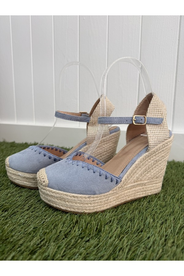 Cuñas Malaga Celeste. Cuñas. Tallas: 36, 37, 38, 39, 40, 41 | Bambalinas Closet