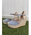 Cuñas Malaga Celeste. Cuñas. Tallas: 36, 37, 38, 39, 40, 41 | Bambalinas Closet