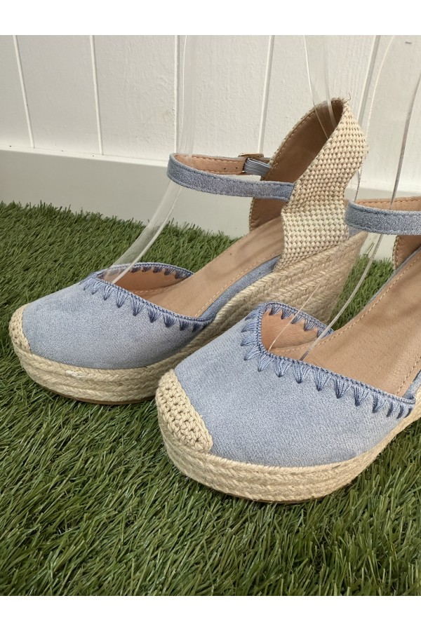 Cuñas Malaga Celeste. Cuñas. Tallas: 36, 37, 38, 39, 40, 41 | Bambalinas Closet