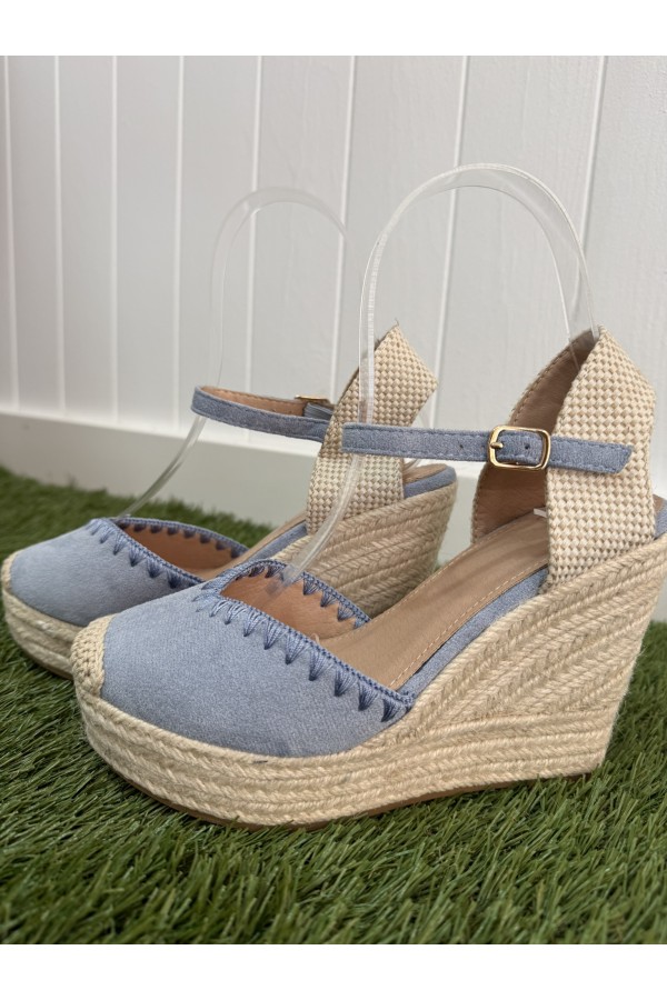 Cuñas Malaga Celeste. Cuñas. Tallas: 36, 37, 38, 39, 40, 41 | Bambalinas Closet