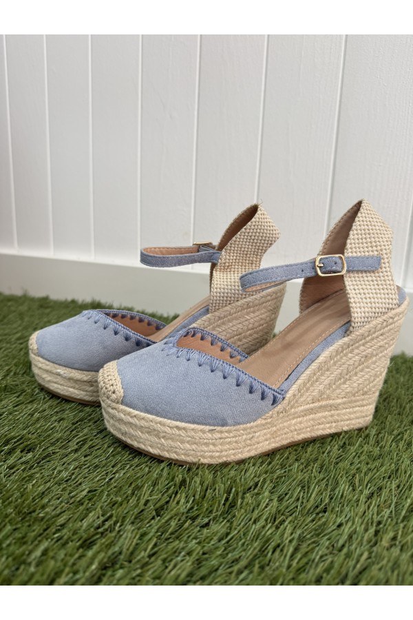 Cuñas Malaga Celeste. Cuñas. Tallas: 36, 37, 38, 39, 40, 41 | Bambalinas Closet