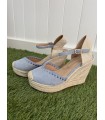 Cuñas Malaga Celeste. Cuñas. Tallas: 36, 37, 38, 39, 40, 41 | Bambalinas Closet
