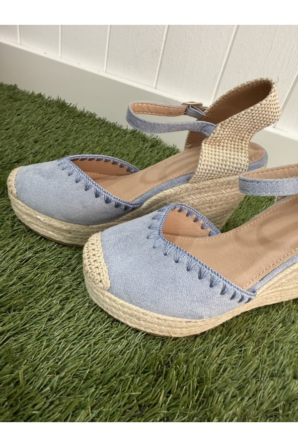 Cuñas Malaga Celeste. Cuñas. Tallas: 36, 37, 38, 39, 40, 41 | Bambalinas Closet
