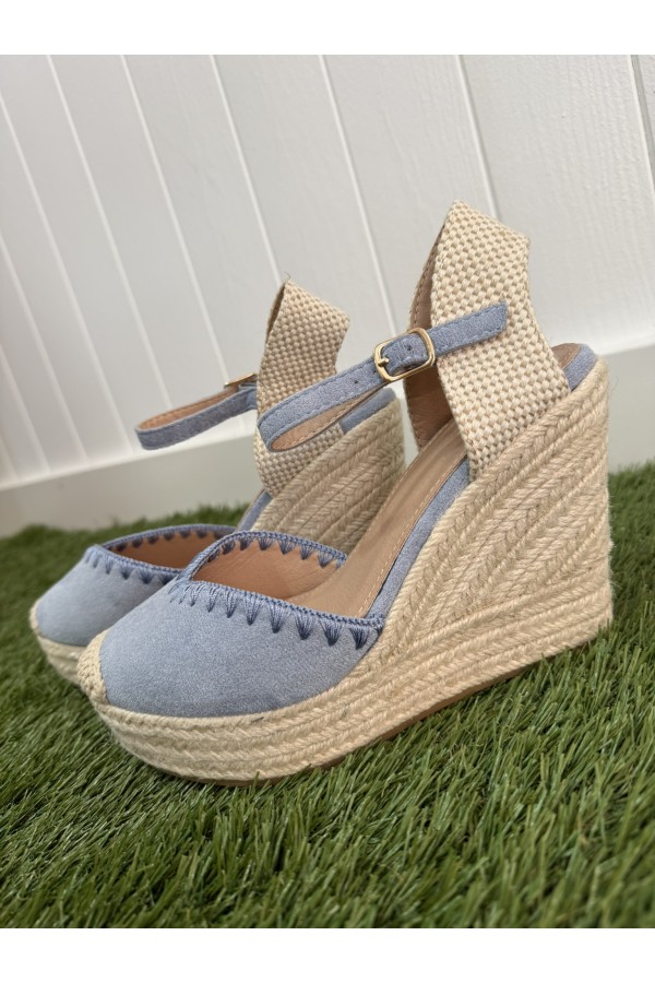 Cuñas Malaga Celeste. Cuñas. Tallas: 36, 37, 38, 39, 40, 41 | Bambalinas Closet