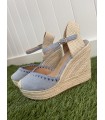 Cuñas Malaga Celeste. Cuñas. Tallas: 36, 37, 38, 39, 40, 41 | Bambalinas Closet