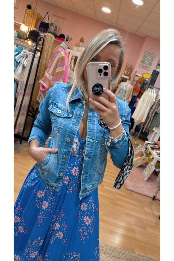 Chaqueta Denim Stras. Prenda exterior. Tallas: 38, 40, 42, 36 | Bambalinas Closet
