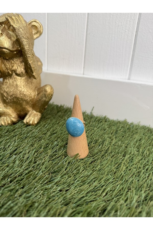 Anillo Piedra Natural. Bisuteria. Color: amarillo, verde, rosa, negro, azul