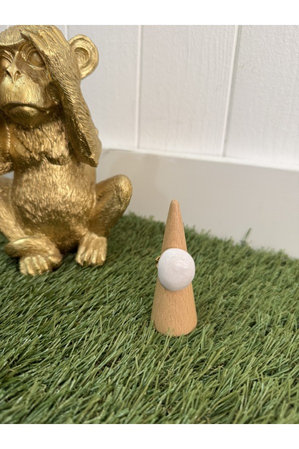 Anillo Piedra Natural. Bisuteria. Color: amarillo, verde, rosa, negro, azul