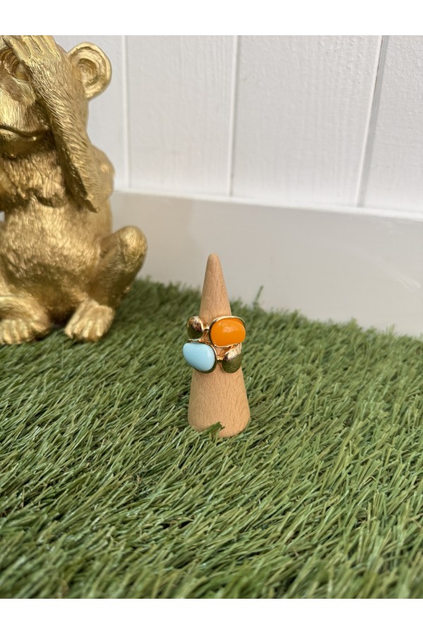 Anillos Piedra Turquesa Naranja. Inicio.  | Bambalinas Closet