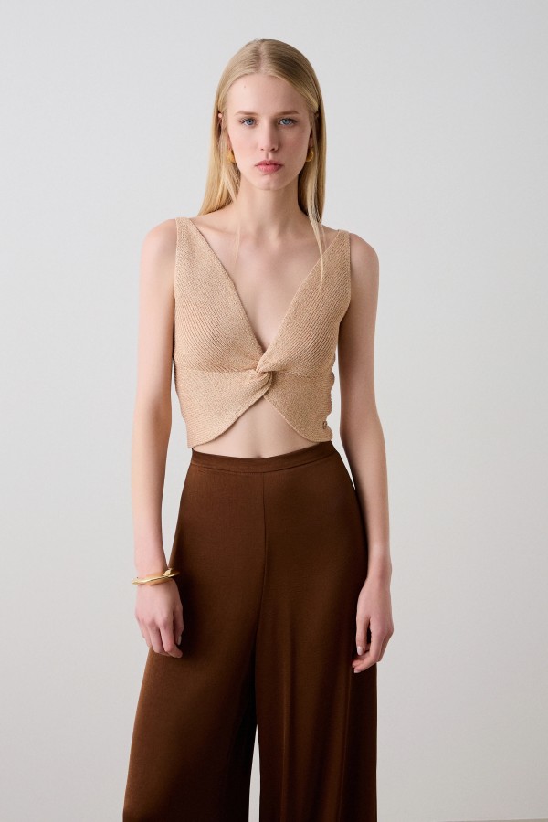 Top Nudo Oro. Camisetas / Camisas BSB. Tallas: s, m, l, xs | Bambalinas Closet