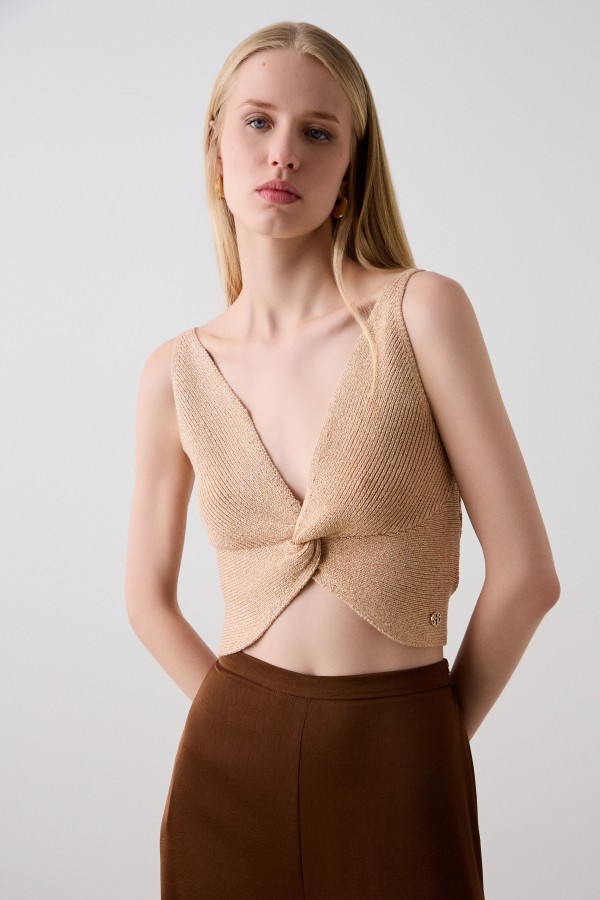 Top Nudo Oro. Camisetas / Camisas BSB. Tallas: s, m, l, xs | Bambalinas Closet