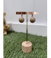 Pendientes Bola Beige. Bisuteria.  | Bambalinas Closet