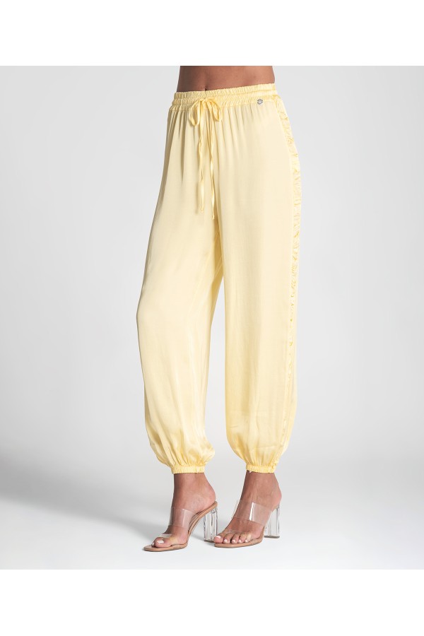 Pantalon Cuba. Pantalones / Shorts. Color: azul klein, coral, amarillo pastel;