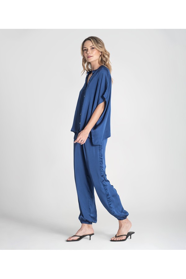 Pantalon Cuba. Pantalones / Shorts. Color: azul klein, coral, amarillo pastel;