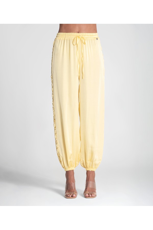 Pantalon Cuba. Pantalones / Shorts. Color: azul klein, coral, amarillo pastel;