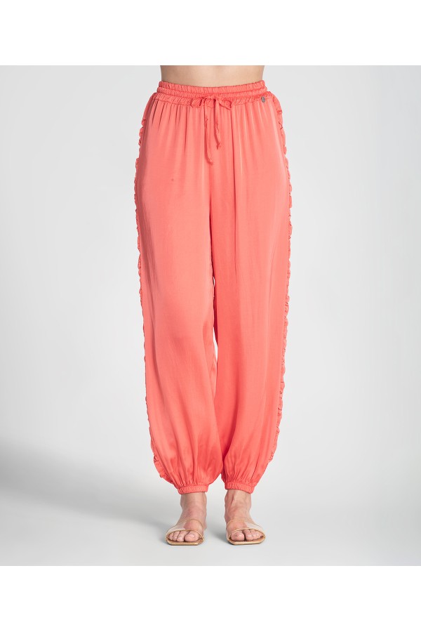 Pantalon Cuba. Pantalones / Shorts. Color: azul klein, coral, amarillo pastel;