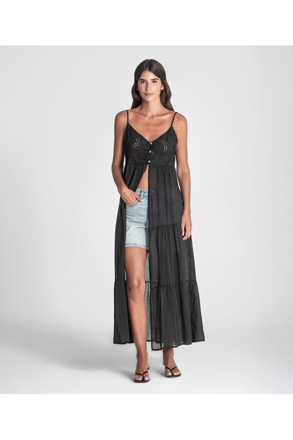 Vestido Batista. Vestidos. Color: crudo, teja, negro; Tallas: s/m | Bambalinas