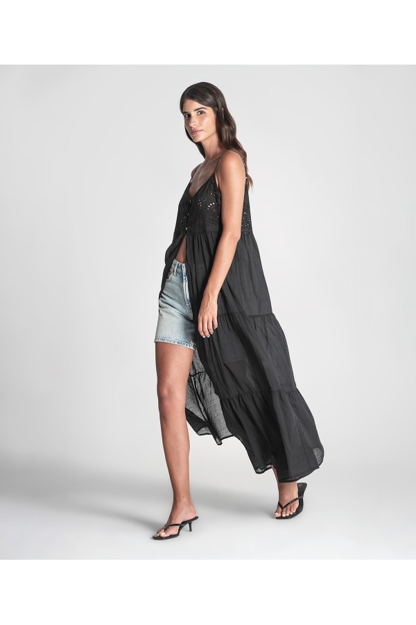 Vestido Batista. Vestidos. Color: crudo, teja, negro; Tallas: s/m | Bambalinas