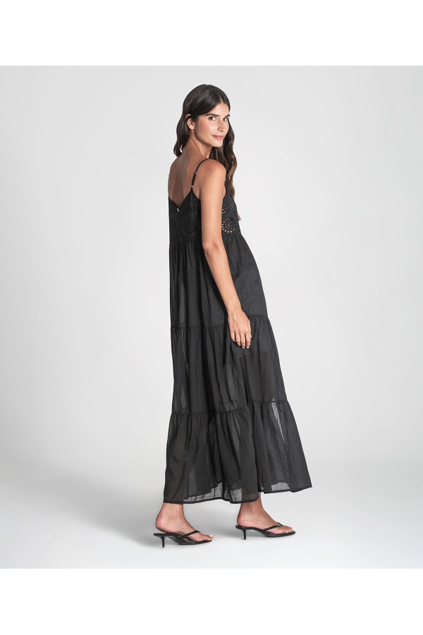 Vestido Batista. Vestidos. Color: crudo, teja, negro; Tallas: s/m | Bambalinas
