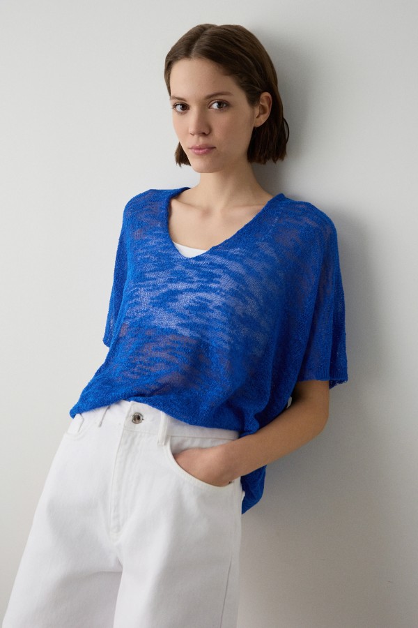 Jersey Martina. Jerseys BSB. Color: azul klein, marfil, negro; Tallas: talla