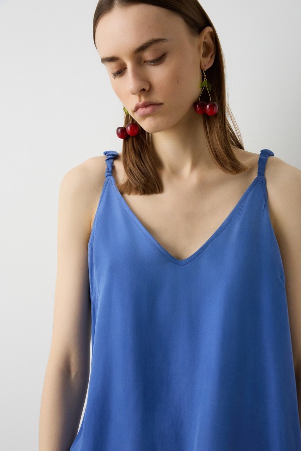 Vestido Creta. Vestidos BSB. Color: azul klein, vino; Tallas: xs, s, m |