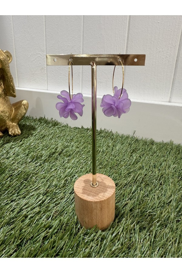 Pendientes Mijas Lila. Bisuteria.  | Bambalinas Closet