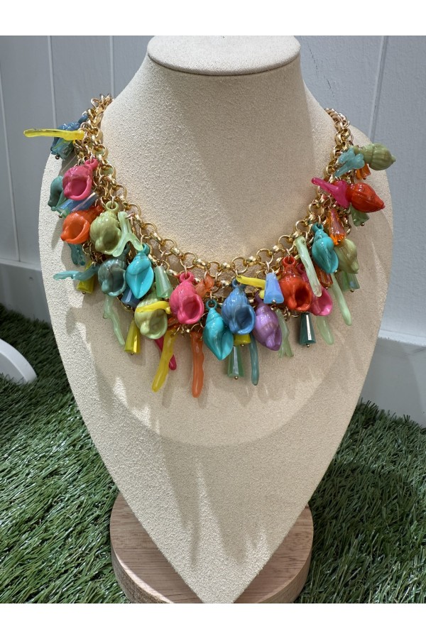 Collar Fondo Marino Colores. Bisuteria.  | Bambalinas Closet