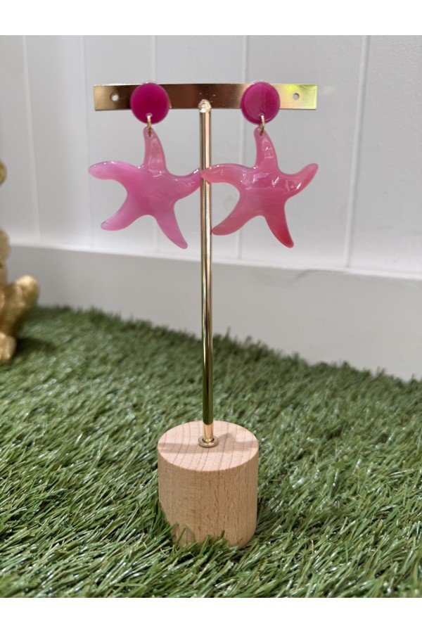 Pendientes Estrellas Fresa. Bisuteria.  | Bambalinas Closet