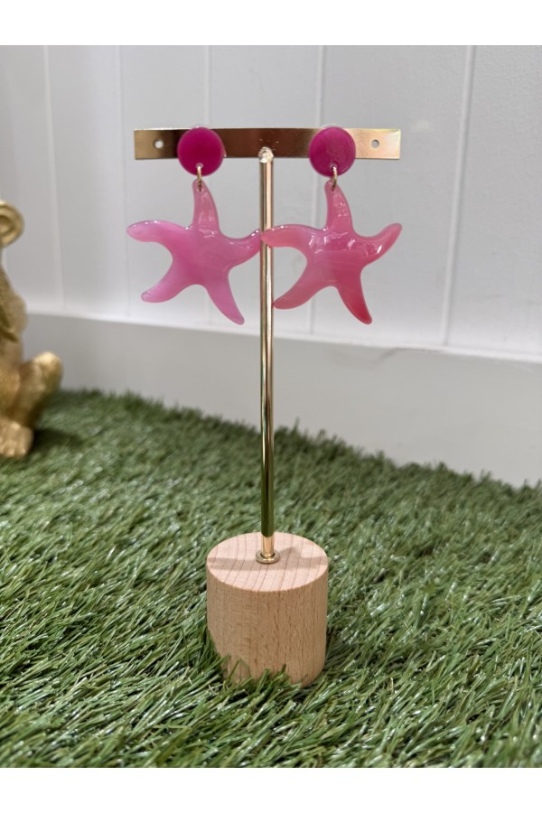Pendientes Estrellas Fresa. Bisuteria.  | Bambalinas Closet