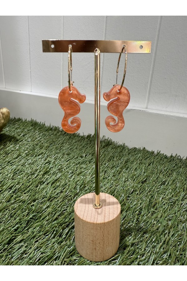 Pendientes Caballito Naranja. Bisuteria.  | Bambalinas Closet