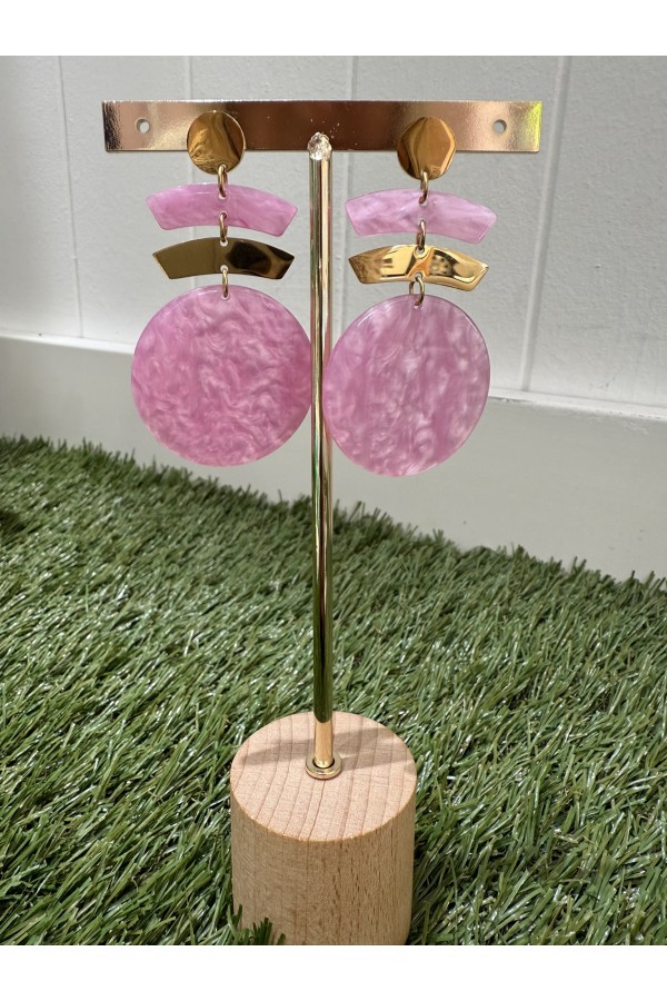 Pendientes Lanzarote Rosa. Bisuteria.  | Bambalinas Closet