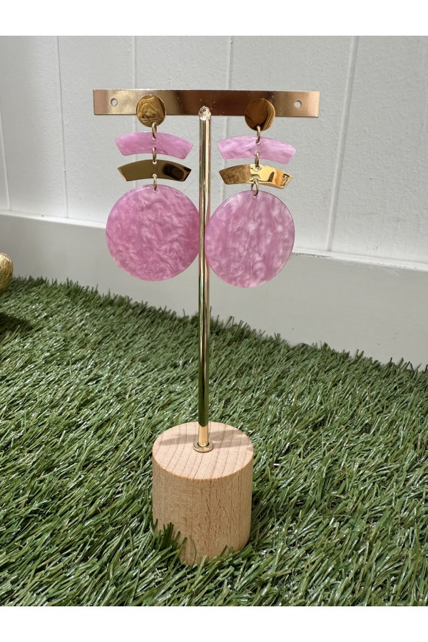 Pendientes Lanzarote Rosa. Bisuteria.  | Bambalinas Closet