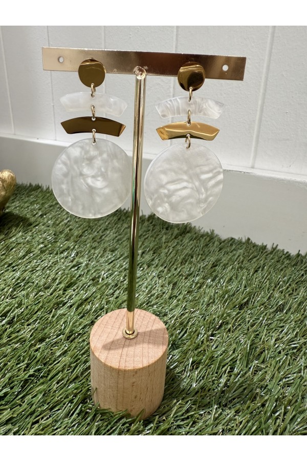 Pendientes Lanzarote Blanco. Bisuteria.  | Bambalinas Closet