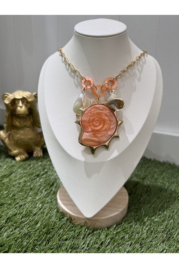 Colgante Mediterraneo Naranja. Bisuteria.  | Bambalinas Closet