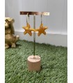 Pendiente Estrellita Mar Mostaza. Bisuteria.  | Bambalinas Closet