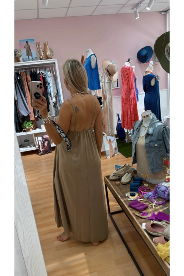 Vestido Sicilia. Vestidos. Color: turquesa, azul cielo, beige, negro; Tallas: