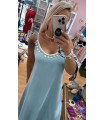 Vestido Sicilia. Vestidos. Color: turquesa, azul cielo, beige, negro; Tallas: