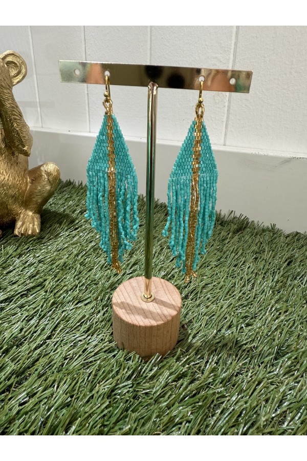 Pendientes Azahar Turquesa. Bisuteria.  | Bambalinas Closet