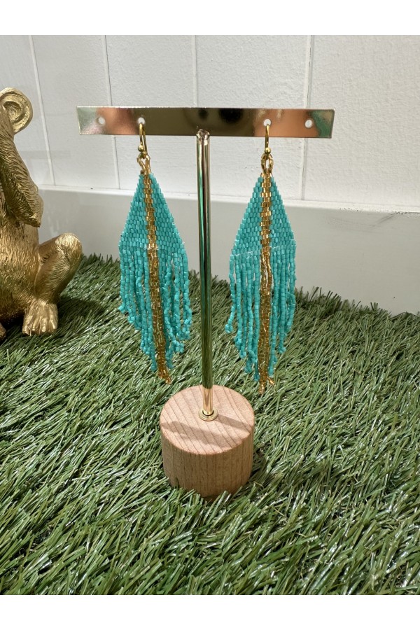 Pendientes Azahar Turquesa. Bisuteria.  | Bambalinas Closet