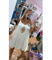 Vestido Bohol. Vestidos. Color: denim claro, blanco; Tallas: talla unica |