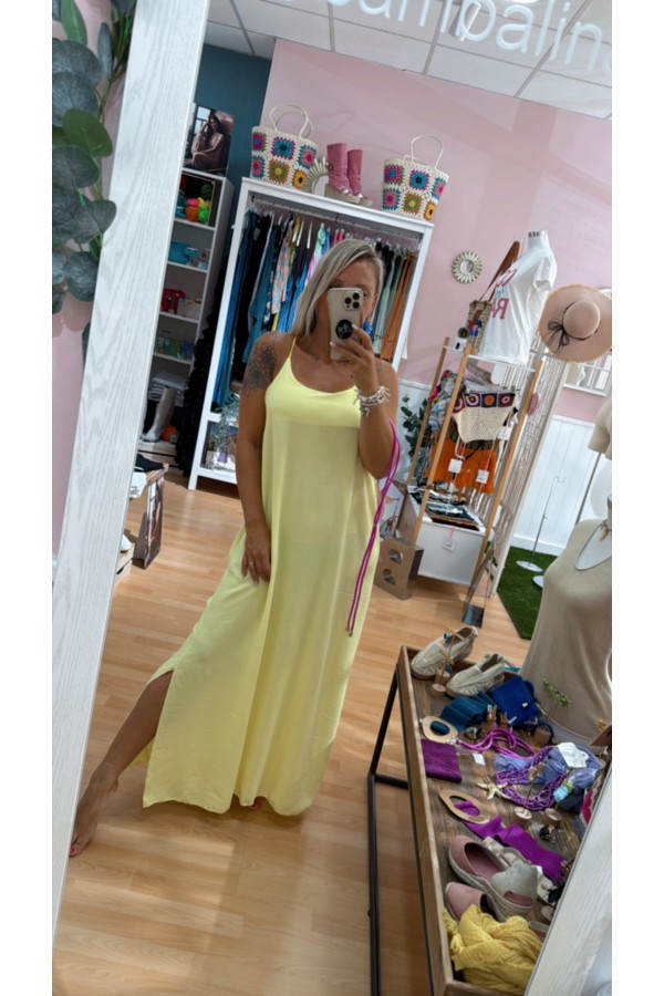 Vestido Cruz. Vestidos. Color: negro, amarillo pastel, verde kaki, rojo