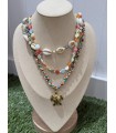 Collar Triple Tortuga. Bisuteria.  | Bambalinas Closet