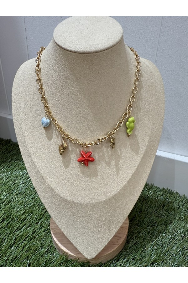 Collar Singular Colores. Bisuteria. Color: azul klein, azul cielo, amarillo