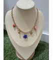 Collar Singular Colores. Bisuteria. Color: azul klein, azul cielo, amarillo
