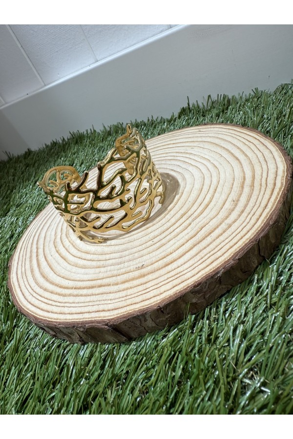 Brazalete Corales Oro. Bisuteria.  | Bambalinas Closet