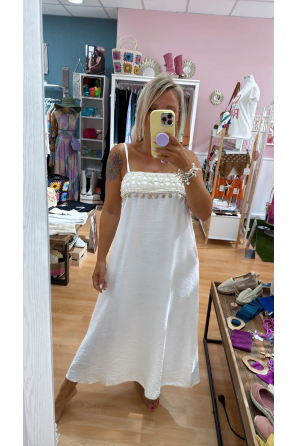 Vestido Macarena. Vestidos. Color: verde kaki, vino, verde oceano, blanco;
