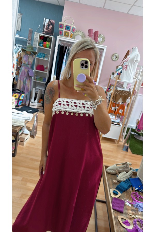 Vestido Macarena. Vestidos. Color: verde kaki, vino, verde oceano, blanco;
