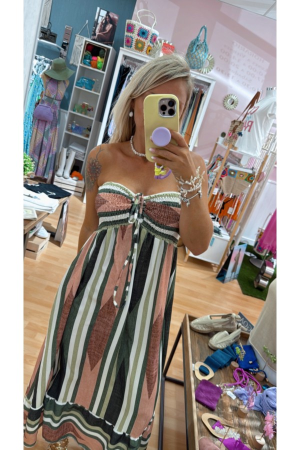 Vestido Puerto Rico Salmon. Vestidos. Tallas: talla unica | Bambalinas Closet